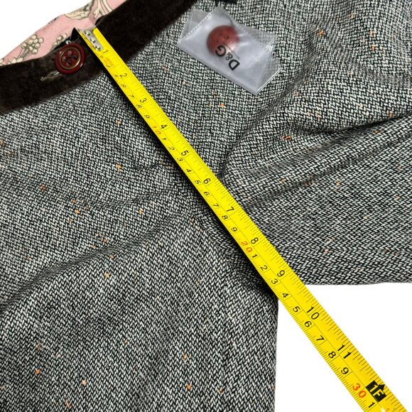 NWT D&G Dolce & Gabbana Short Capri Pants Sz 4 Brown Wool Tweed Cuffed Preppy - Picture 8 of 13